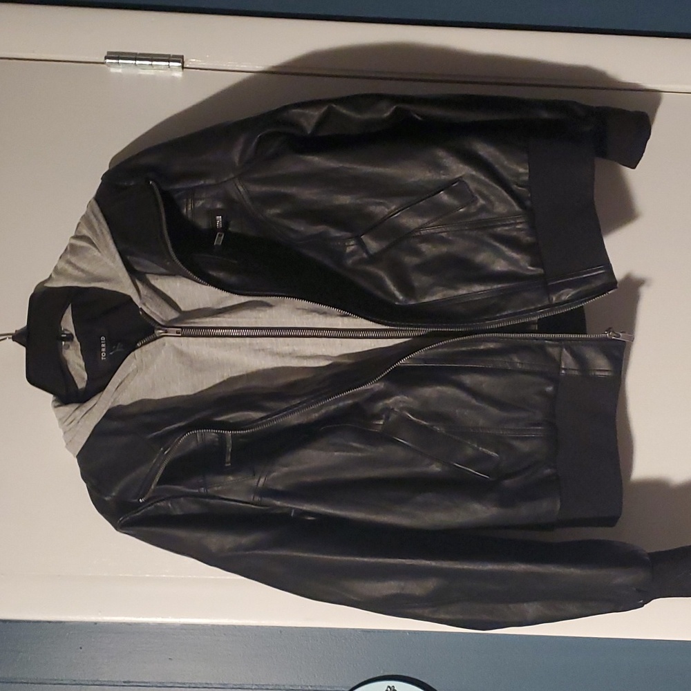 Torrid Hooded Faux Leather Bomber Jacket